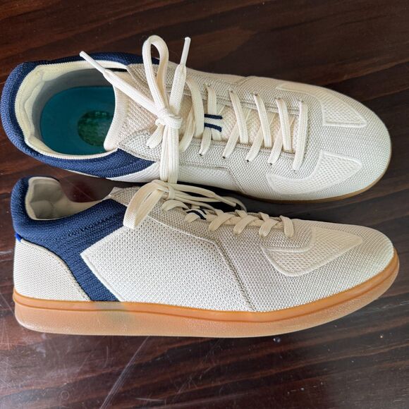 Size 11M - Rothy’s Men’s The RS01 Sneakers White Textile Low Top Casual Shoes